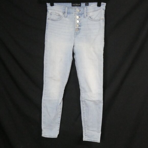 LUCKY BRAND - Ava Skinny | 4/27 ankle | Light Blue Skinny Button Fly Jeans - Picture 1 of 16